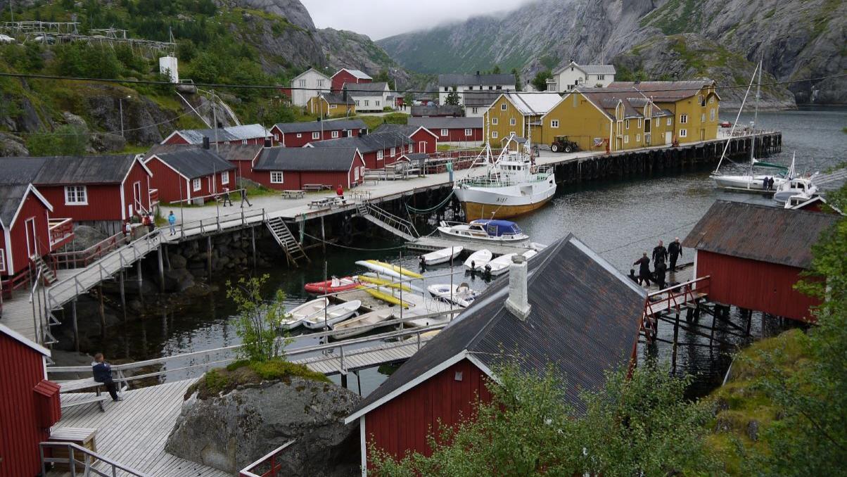 in Nusfjord auf der Insel Flakstadøya