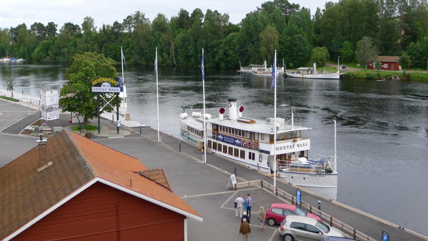 die "Gustav Wasa" liegt vor Anker