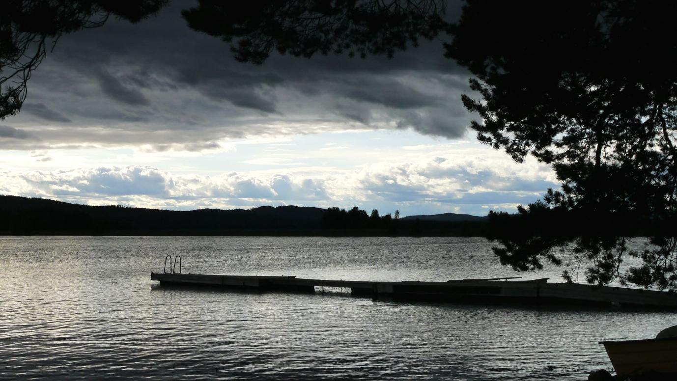Abendstimmung am Campingplatz Sollerö