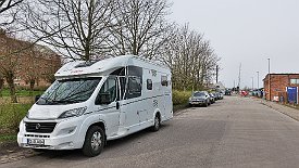 240326-03v Aalborg - Parkplatz im Hafengebiet (2 km ins Zentrum bzw. Altstadt)
