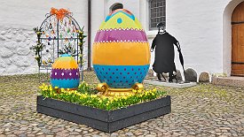 240401-07v Lemvig - Stadtbummel am Ostermontag ... schöne Osterdeko