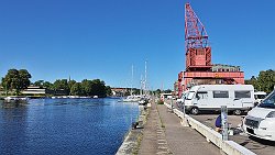 240901-33v Halmstad - Wohnmobilstellplatz am Yachthafen