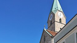 250305-08v Bad Reichenhall - in der Fußgängerzone, Kirche St. Aegidius